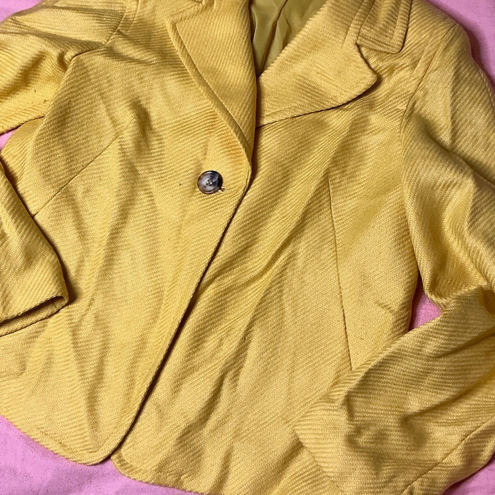 Talbots Vibrant Yellow Blazer - Picture 3 of 11
